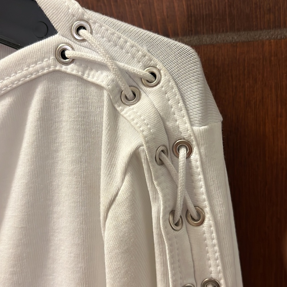 Ralph Lauren white lace up detail top - Picture 4 of 12